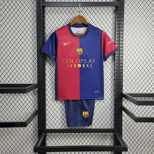 2024/2025 Barcelona ローカルスポンサー Coldplay ジャージ タイ品質 キッズサイズ
