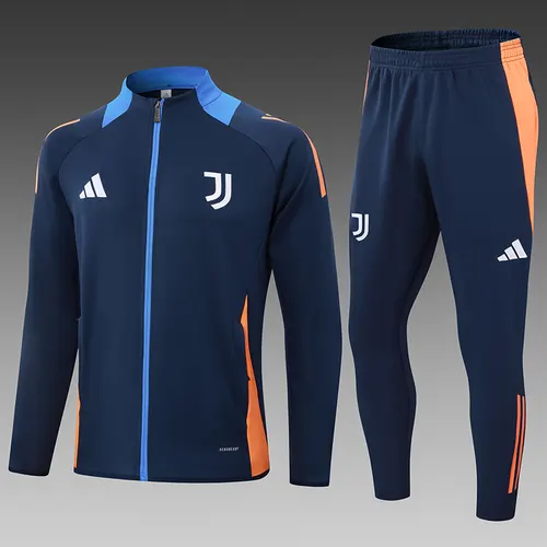 2024/2025 Juventus Half-Pull Training Suit Royal Blue Football Shirt AAA fan-grade Set