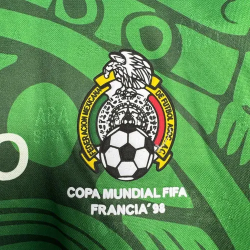 1998 Retro Mexico Home Soccer Jersey AAA fan-grade — view 7