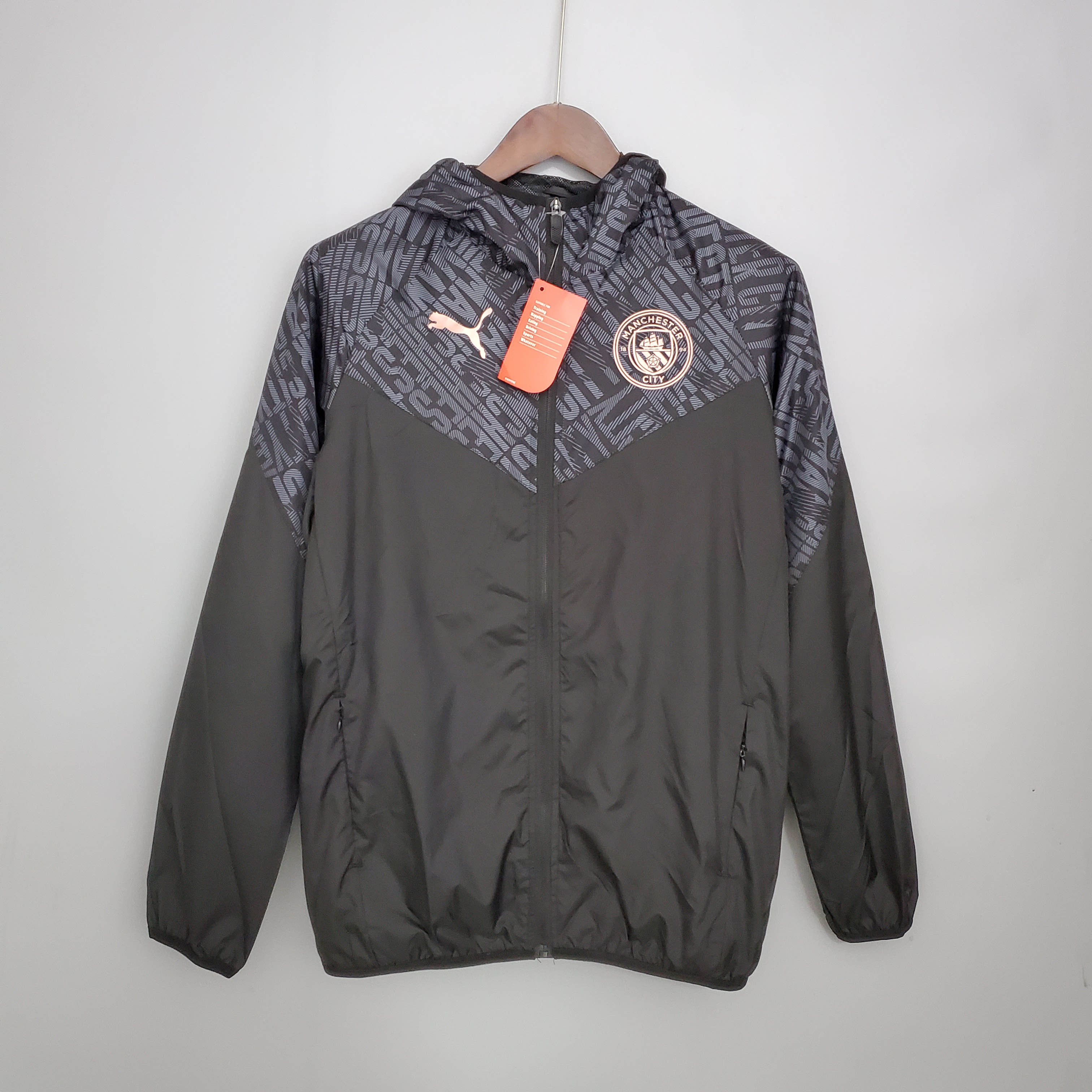 2021/2022 Manchester City Jersey Windbreaker Black — main view