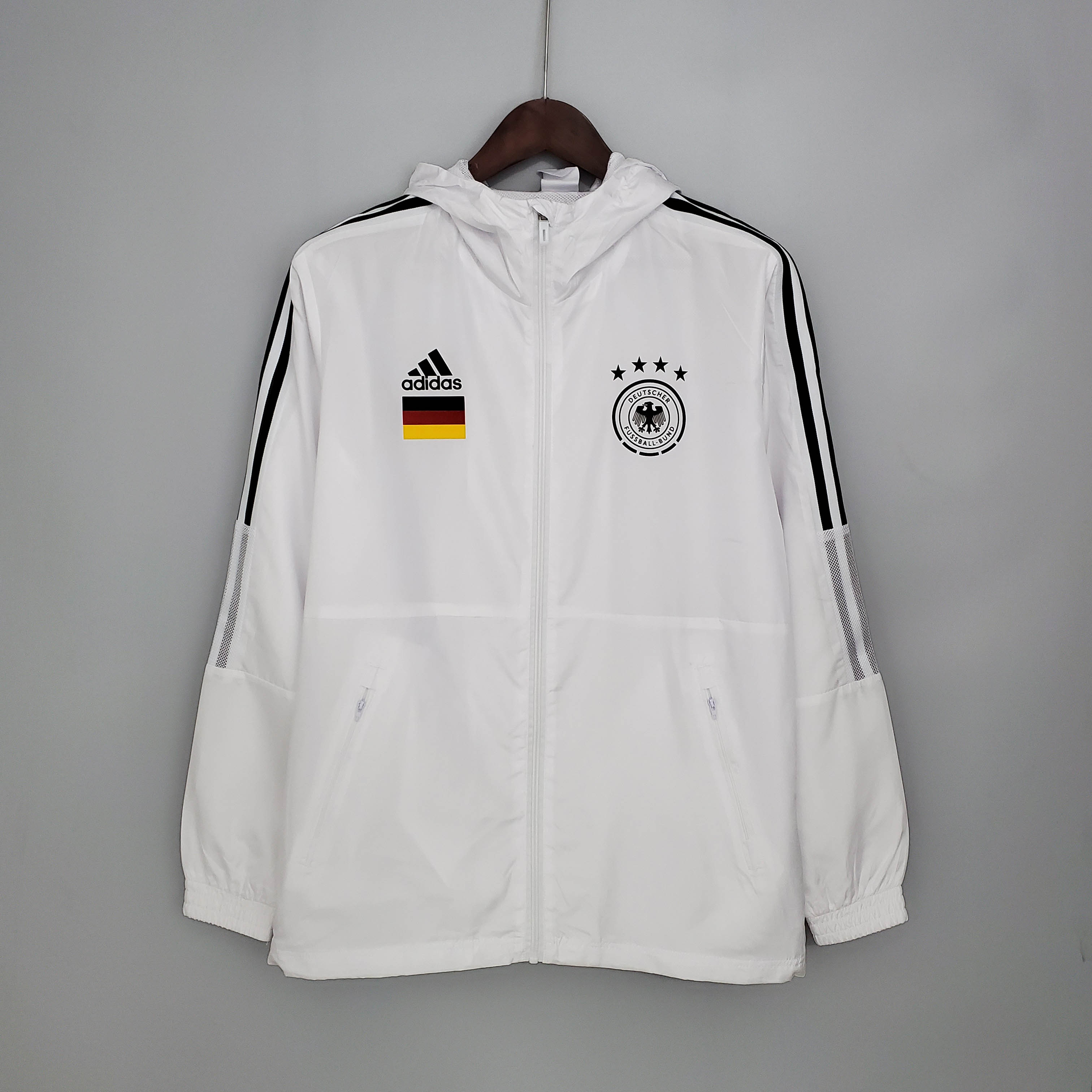2021 Windbreaker Soccer Jersey Germany White — main view
