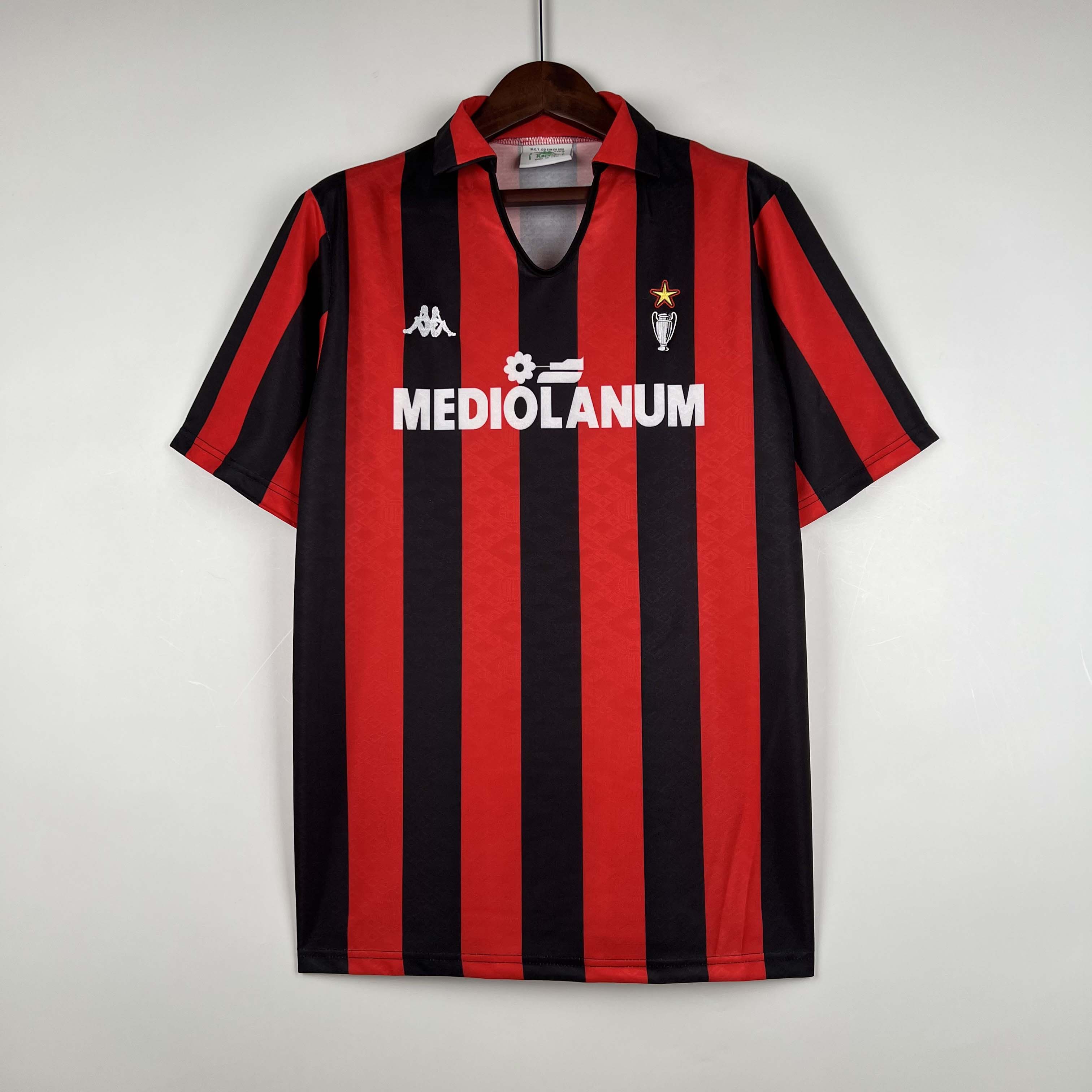 1989/1990 Retro AC Milan Home Football Shirt AAA fan-grade
