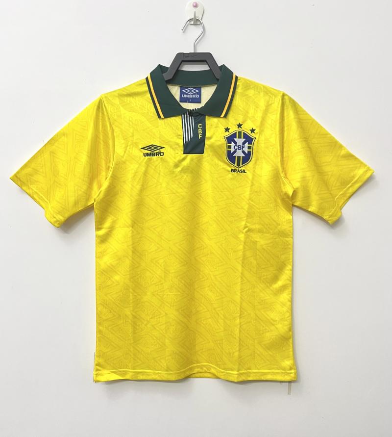 1991-1993 Retro Brazil Home Soccer Jersey AAA fan-grade — main view