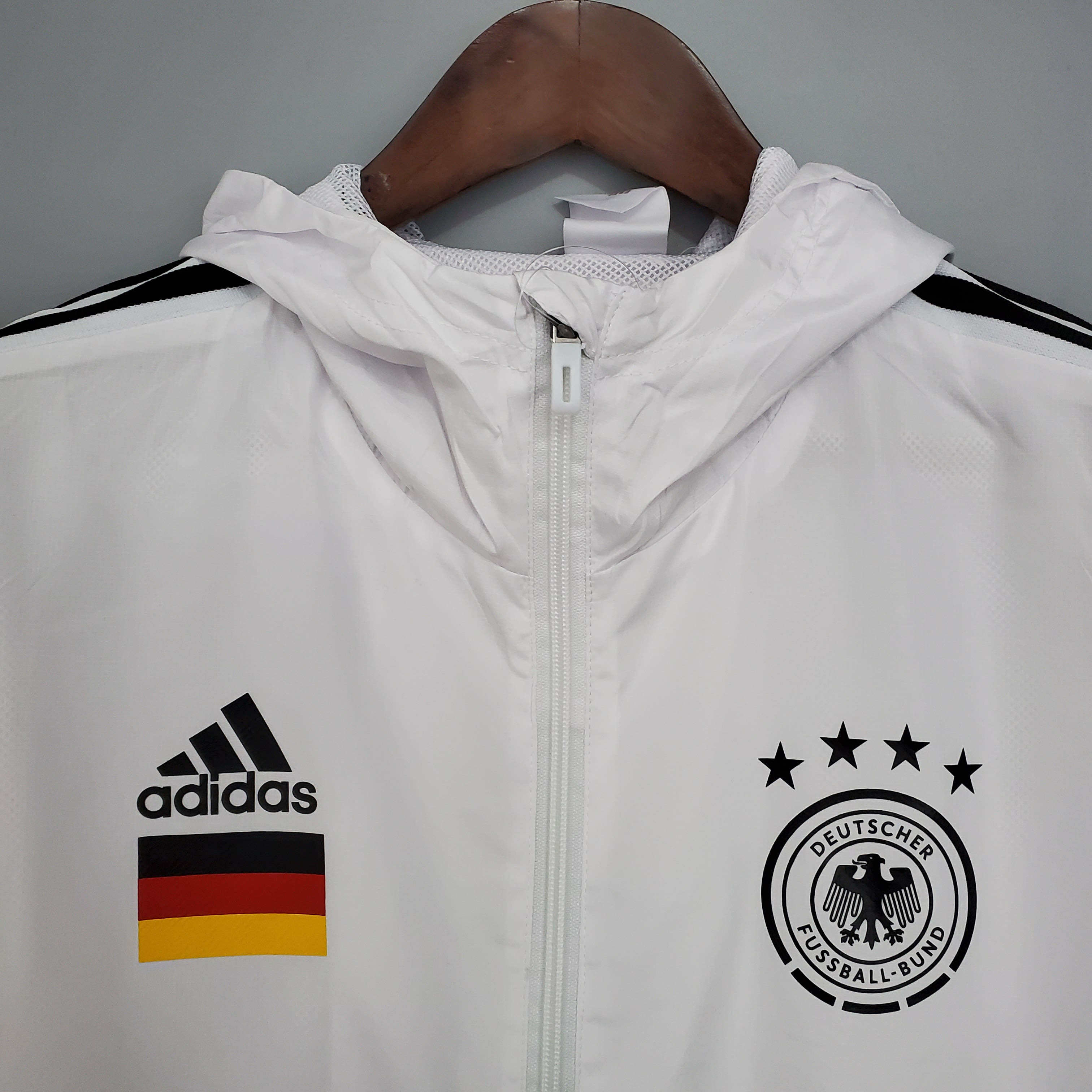 2021 Windbreaker Soccer Jersey Germany White — view 3