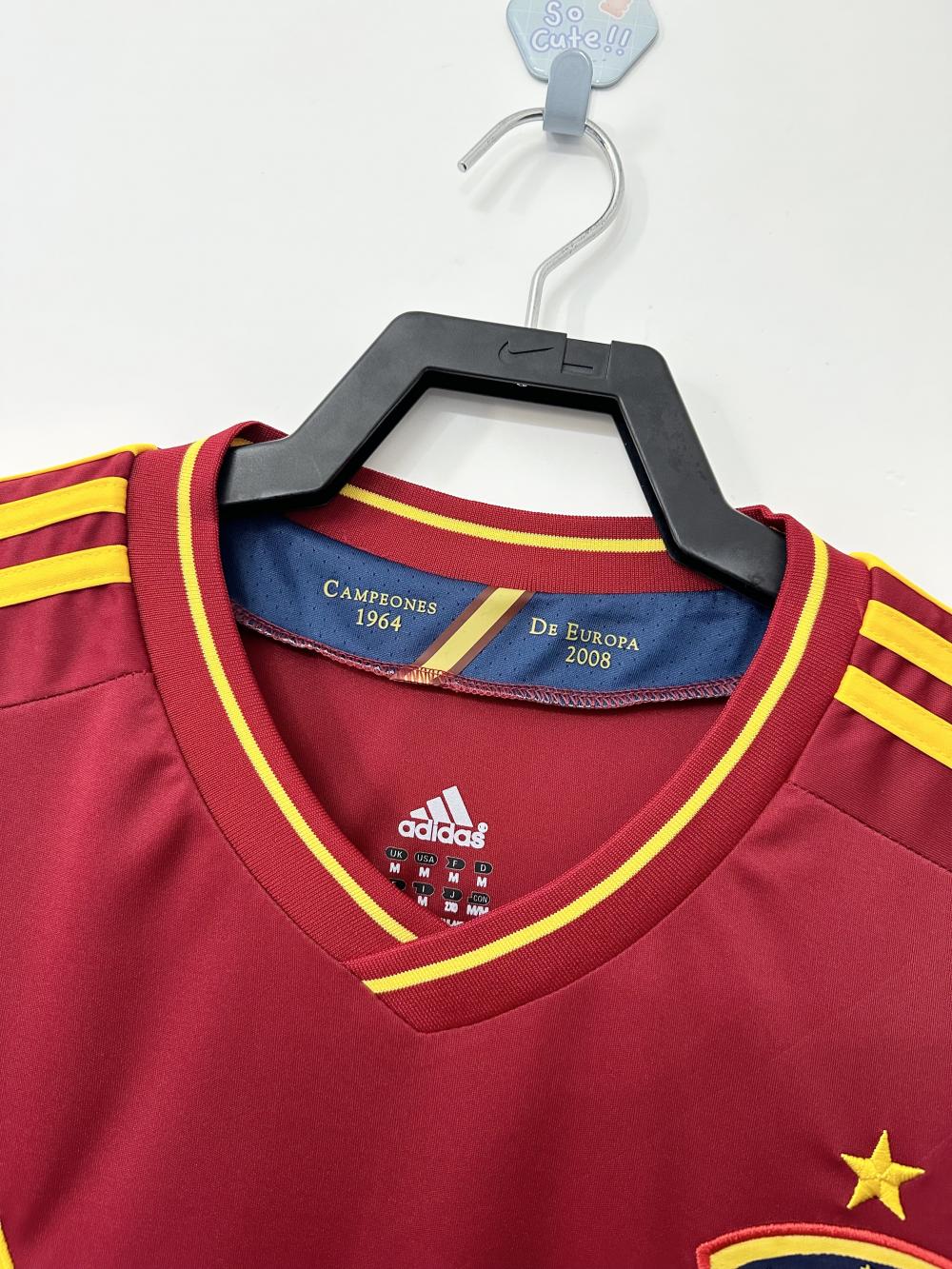 2012 Retro Spain Home Soccer Shirt — view 3