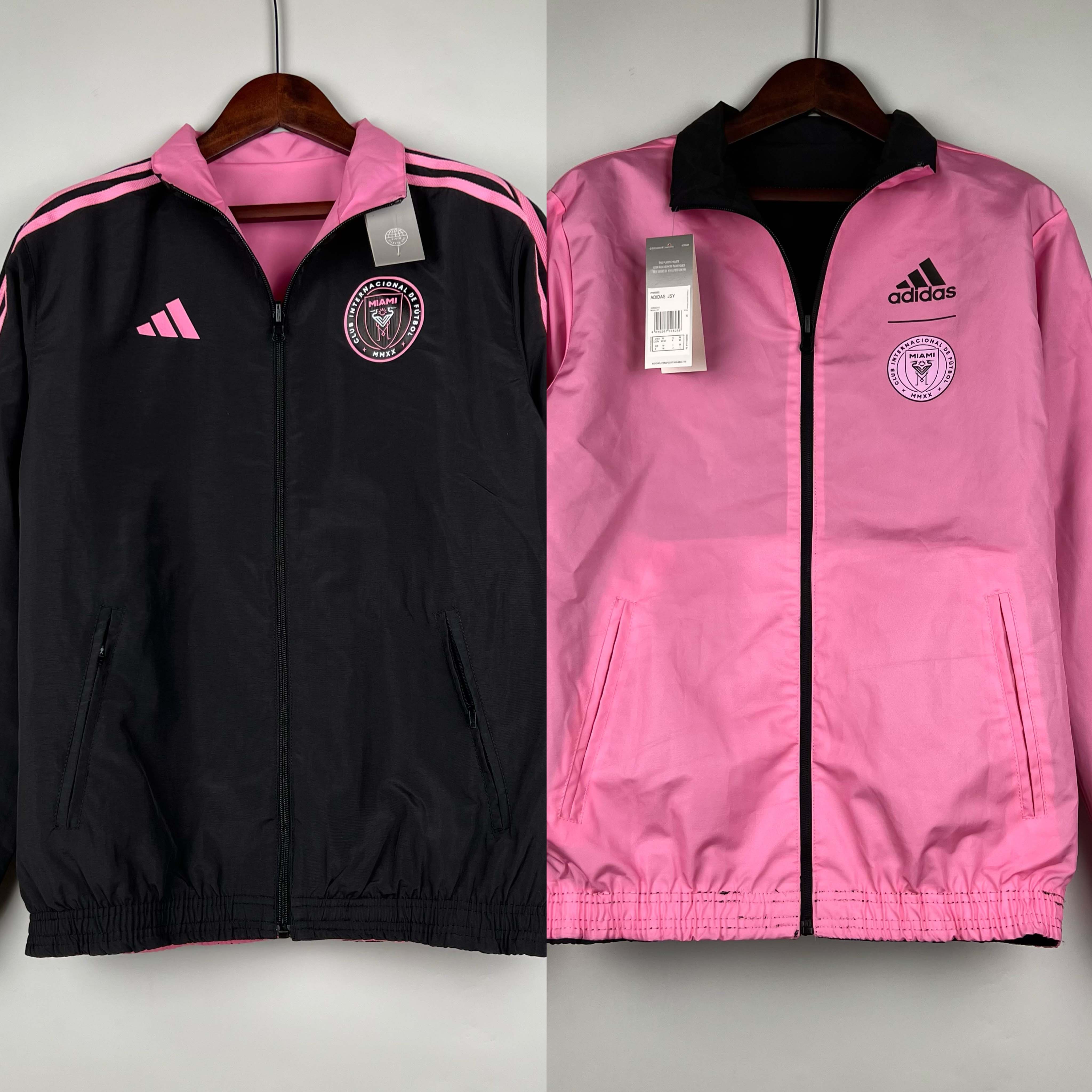 2023/2024 Inter Miami Reversible Windbreaker(black-pink)Soccer Jersey AAA fan-grade