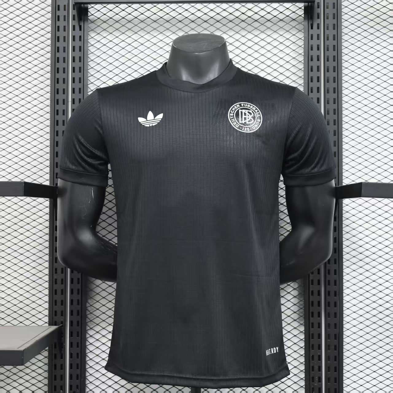 2025/2026 Spielerversion Deutschland 125. Jubiläumsedition Schwarz Fußballtrikot Thai-Qualität