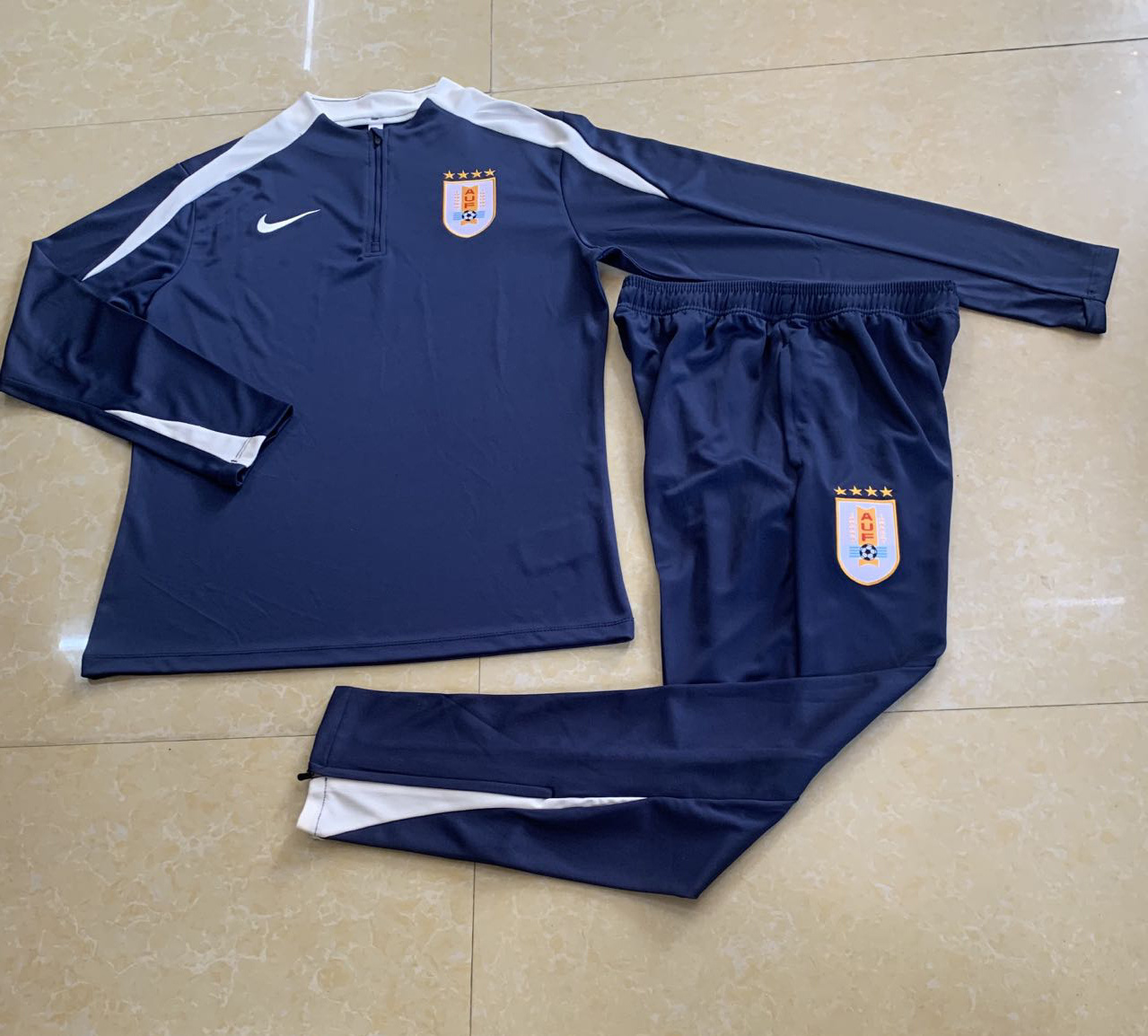 2025/2026 Uruguay National Half-Pull Training Suit Royal blue Jersey AAA fan-grade Set