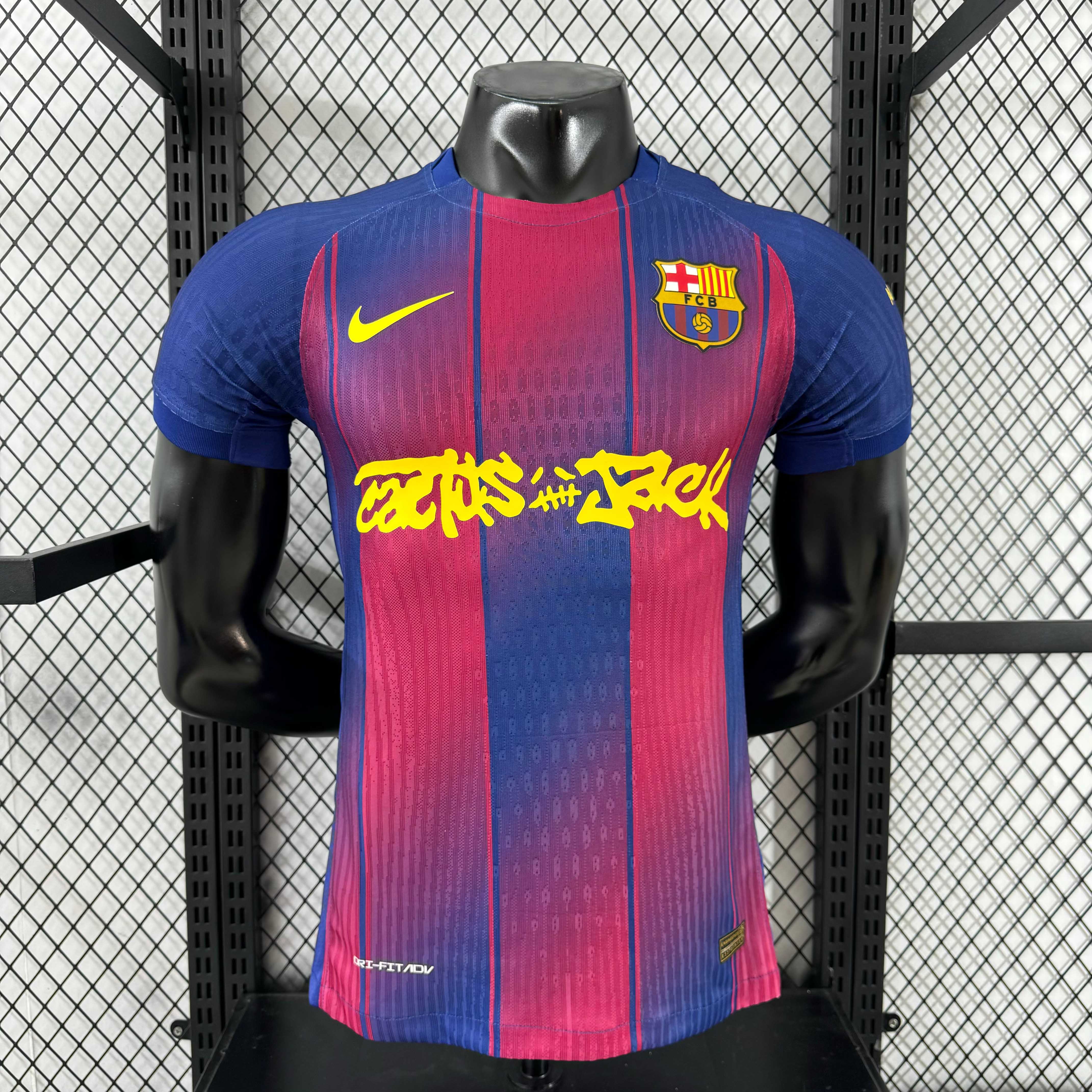 2025/2026 Player Version Barcelona x Travis Scott Collab Home Football Shirt AAA fan-grade