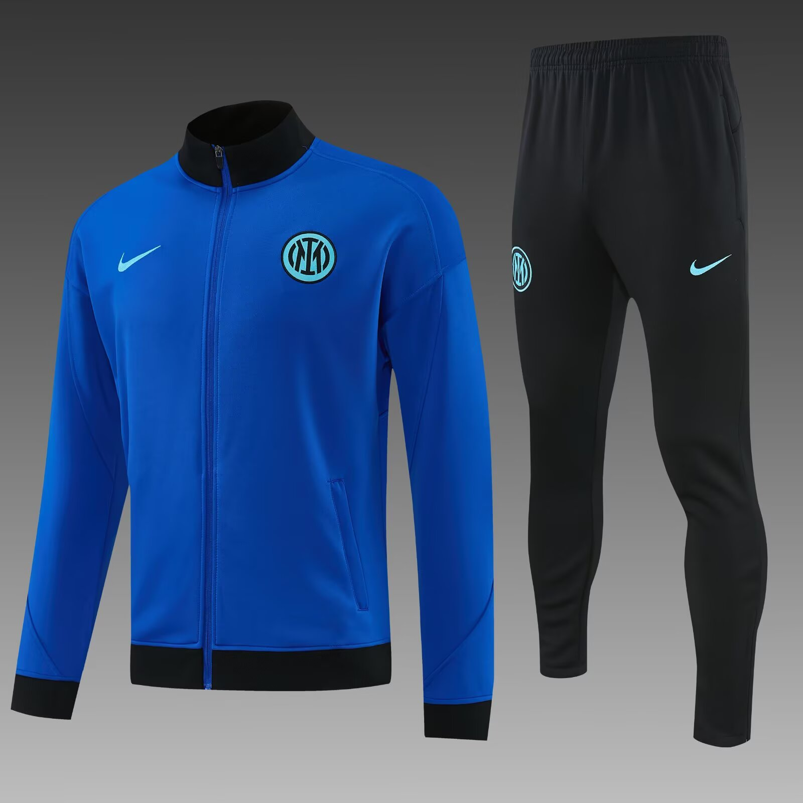 2026/2027 Inter Mailand Full Zip Trainingsanzug Blau Fußballtrikot 1:1 Thai-Qualität