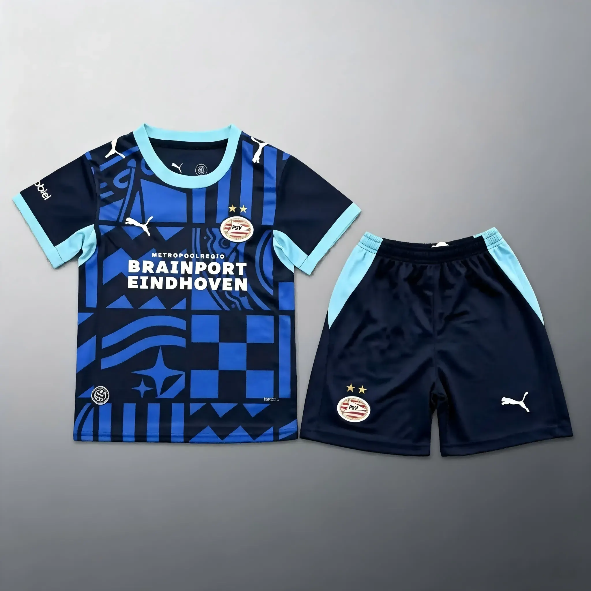 Camisa de Futebol Eindhoven Third Away 2026/2027 1:1 Quality Thai Tamanho Infantil