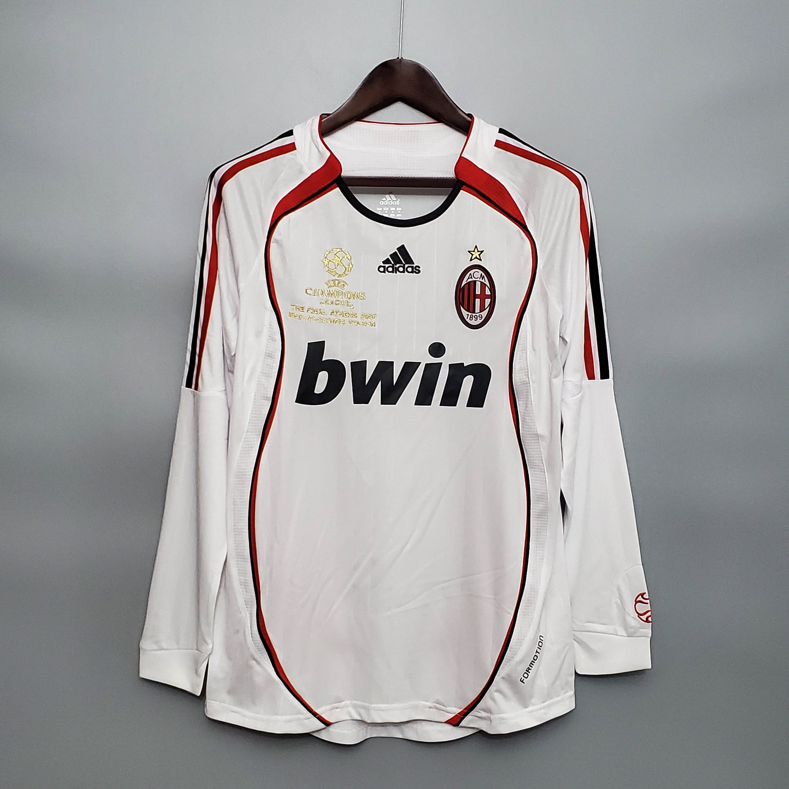 2006/2007 Retro Long Sleeve AC Milan Away Football Shirt AAA fan-grade