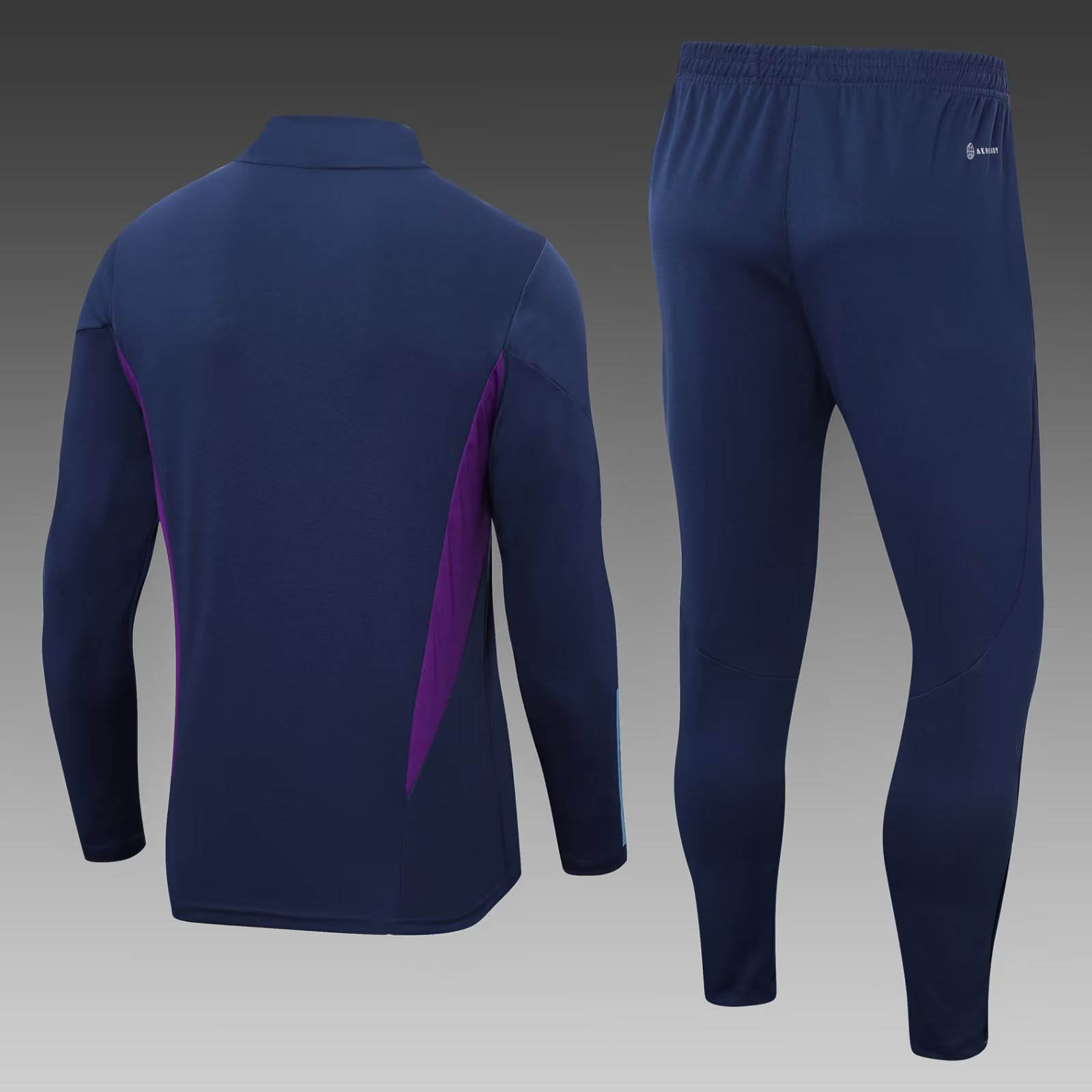 2022 Argentina Half-Pull Training Suit Royal Blue Jersey Set — view 2