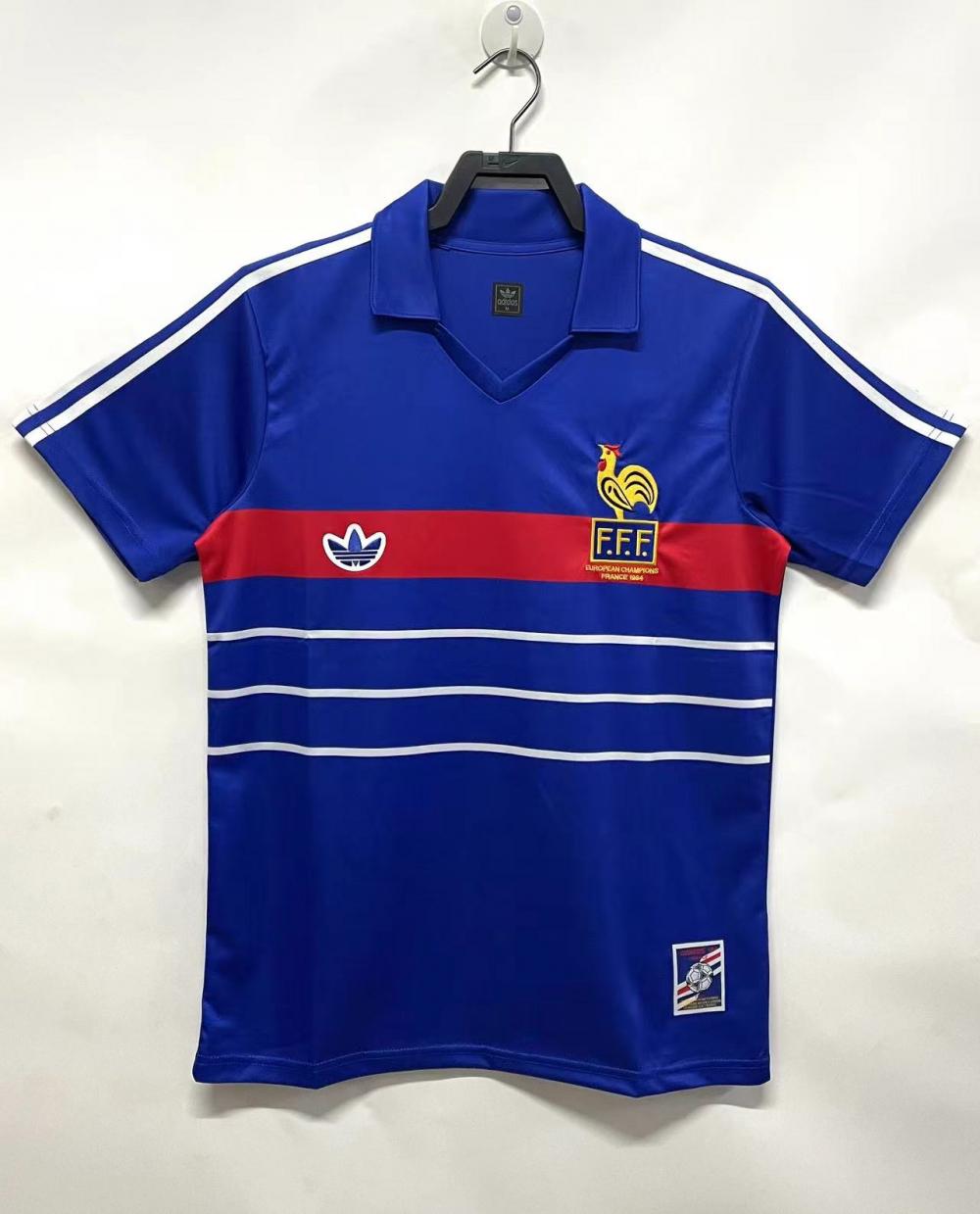 1984 Retro France Home Football Shirt AAA fan-grade — main view