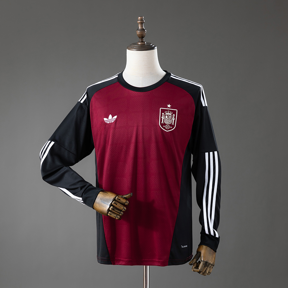 Maillot Gardien de But Rouge Manches Longues Équipe Nationale Espagne 2026 AAA fan-grade