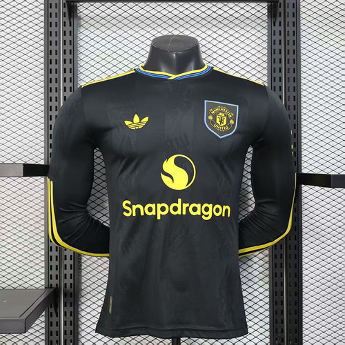2025/2026 Long Sleeve Player Version Manchester United Third Away Football Shirt AAA fan-grade