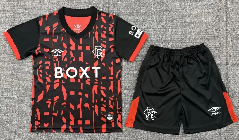 2026/2027 Rangers 서드 원정 축구 셔츠 1:1 태국 품질 키즈 사이즈