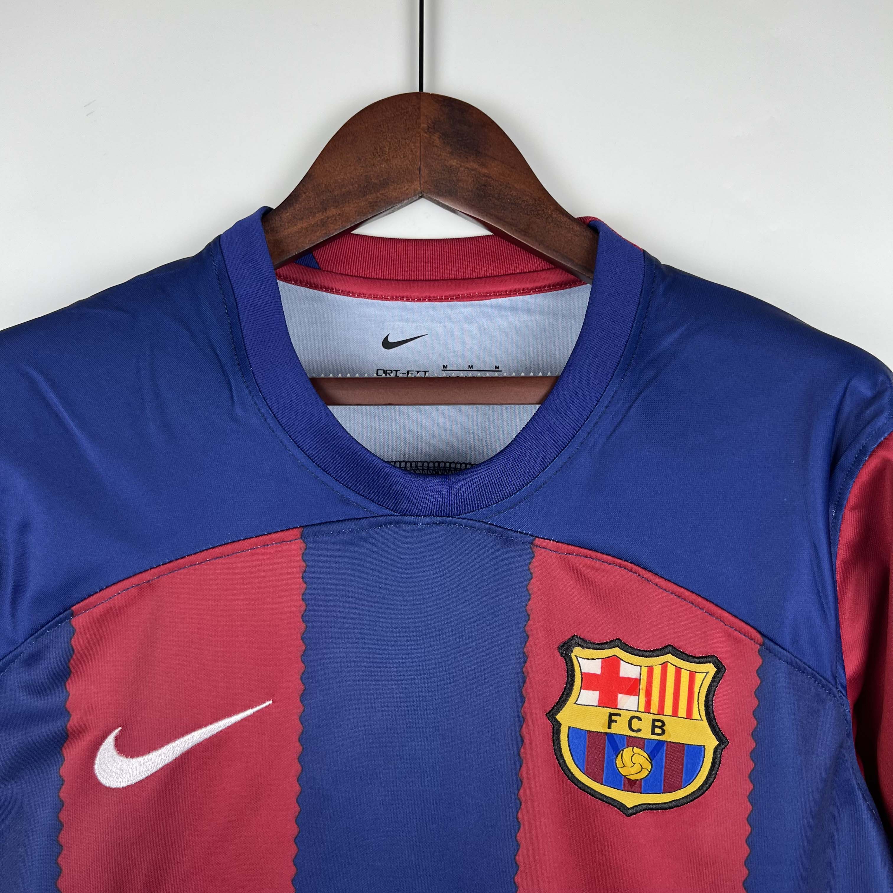 2023/2024 Long Sleeve Barcelona Home AAA fan-grade — view 3