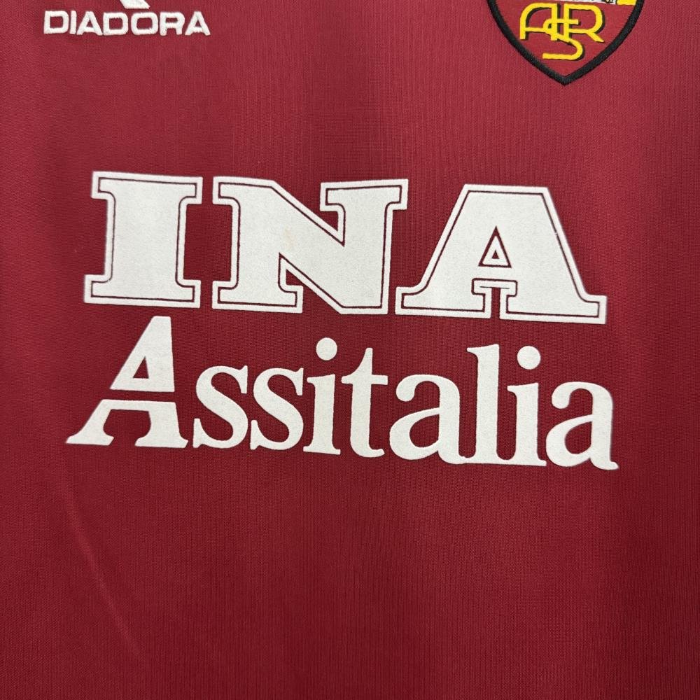 1998-1999 Retro Roma Home Soccer Jersey AAA fan-grade — view 6