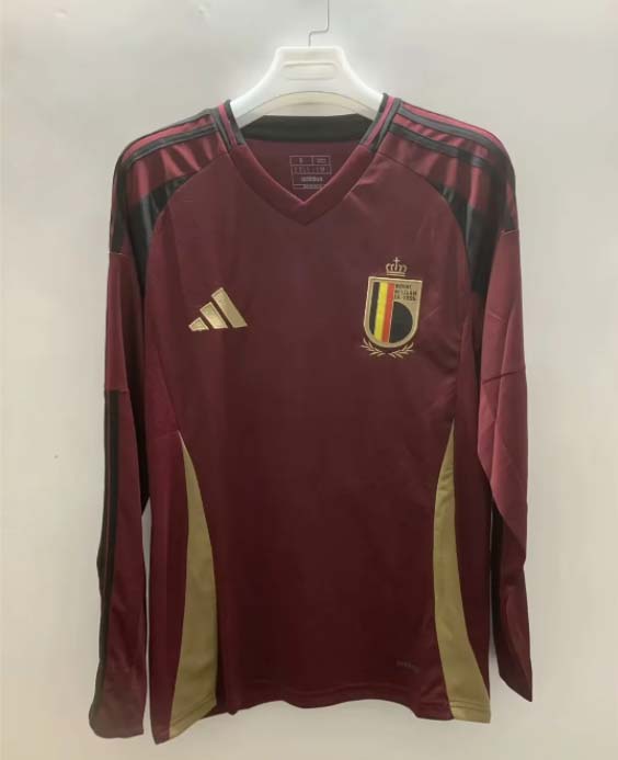 2024 Long Sleeve Belgium National Team Home Football Shirt AAA fan-grade