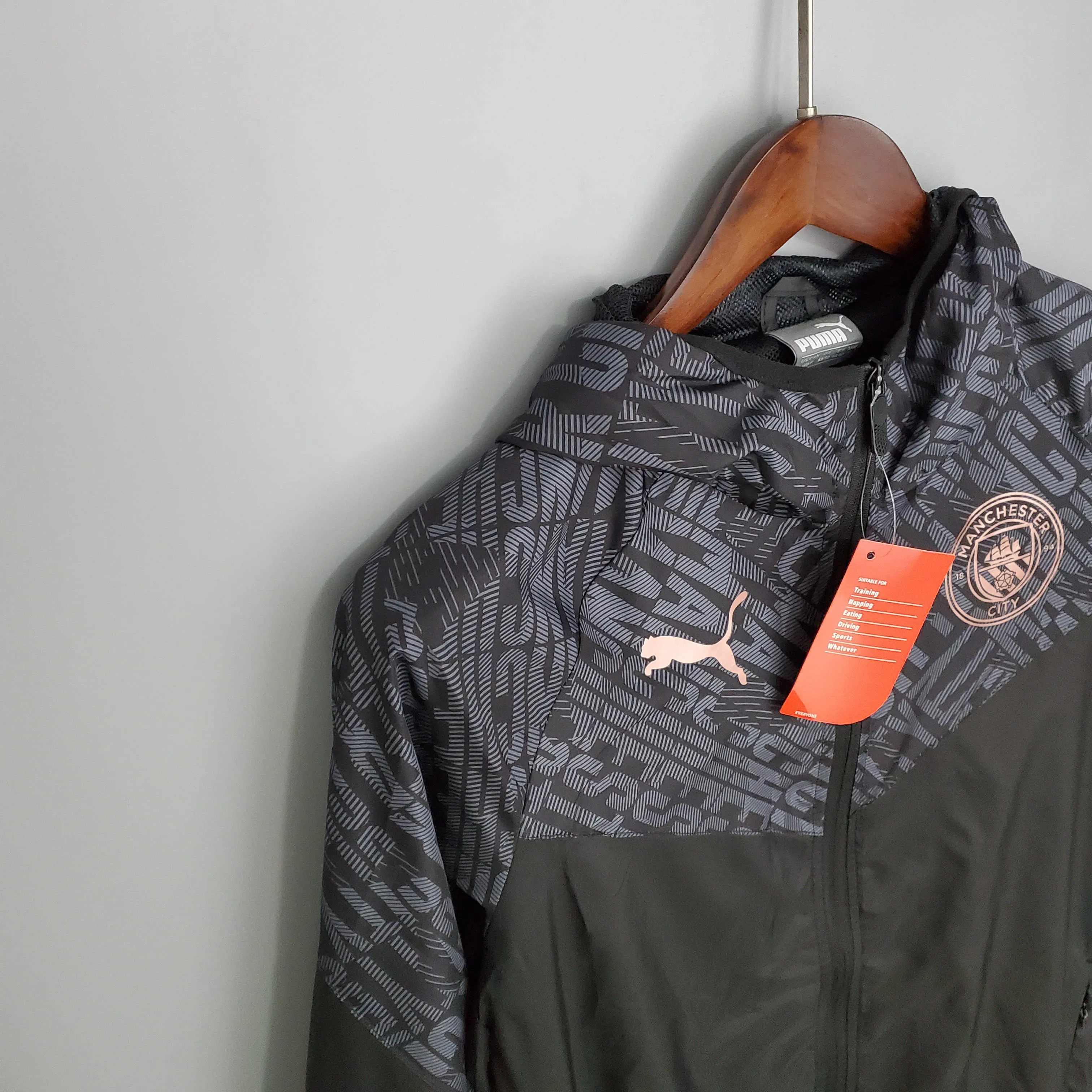 2021/2022 Manchester City Jersey Windbreaker Black — view 6