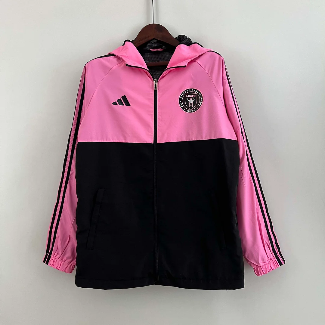 2023 Inter Miami Windbreaker (pink-black) Soccer Jersey AAA fan-grade