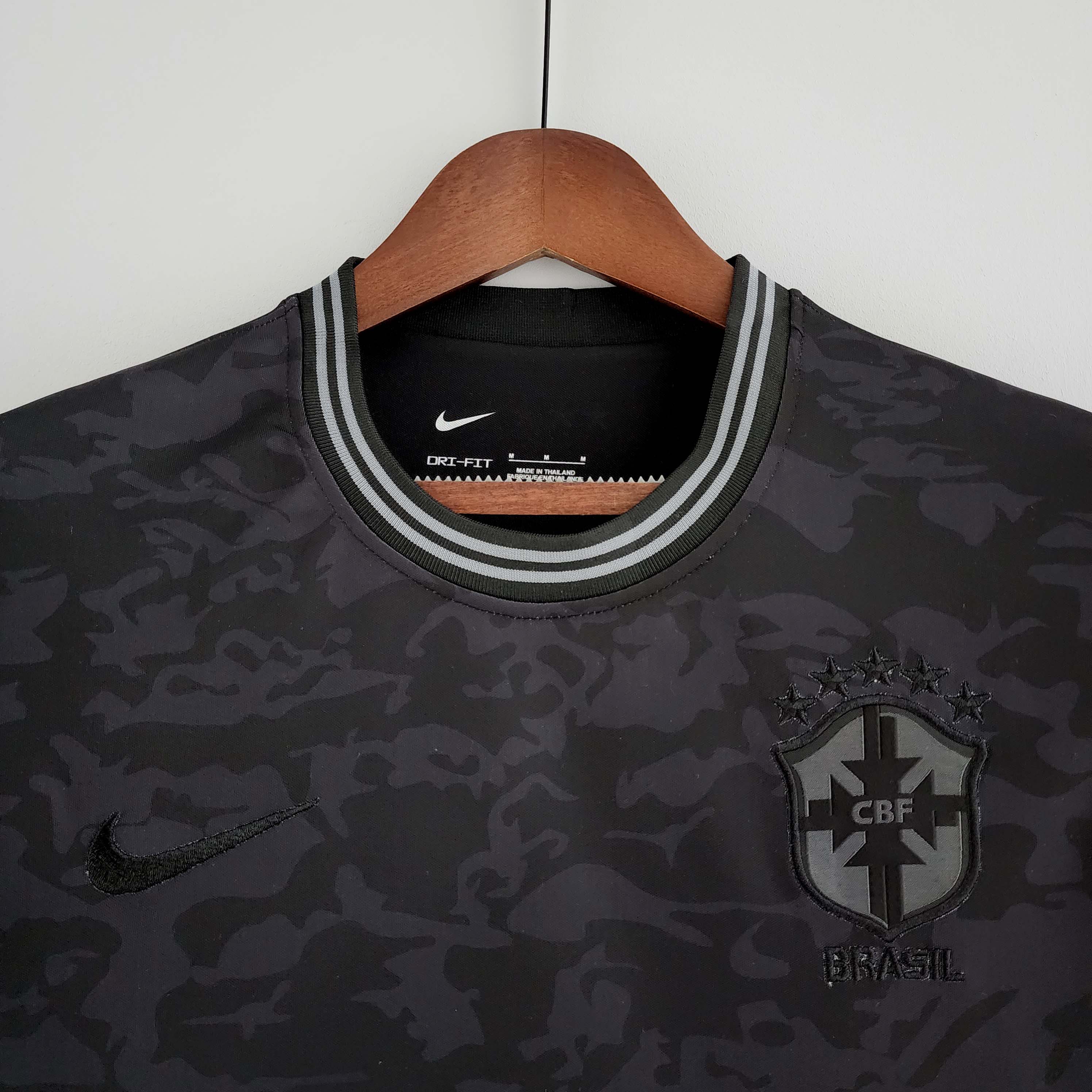 2022 Brazil Special Edition all black Soccer Jersey — view 3