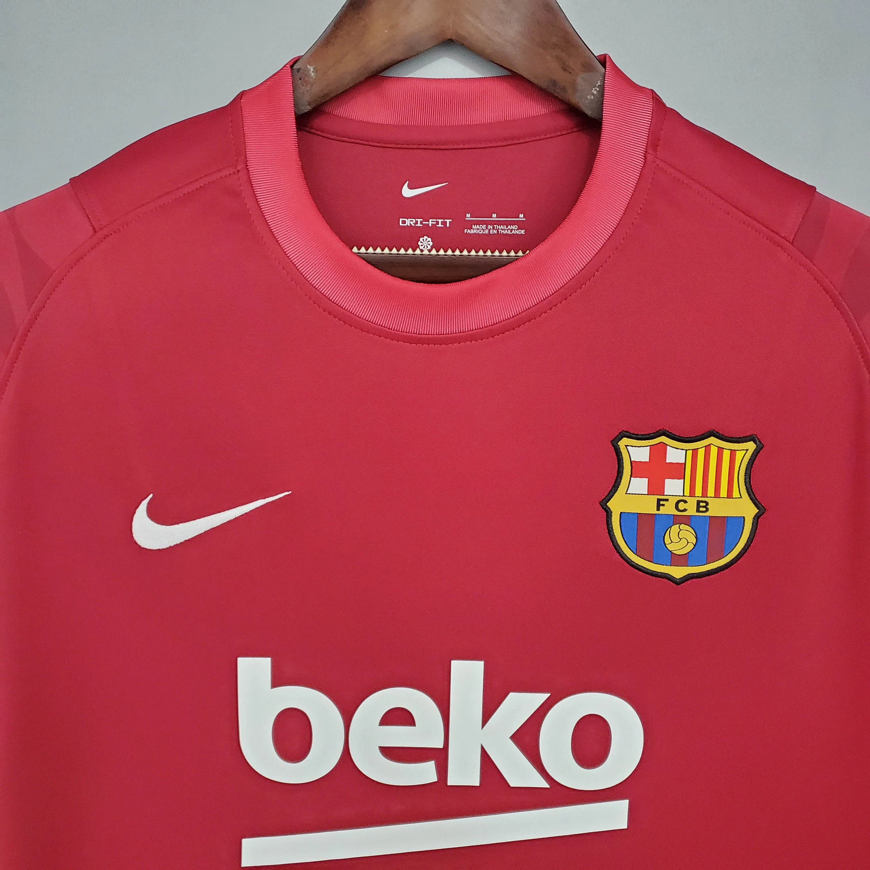 2021-2022 Barcelona Training Suit Red — view 3
