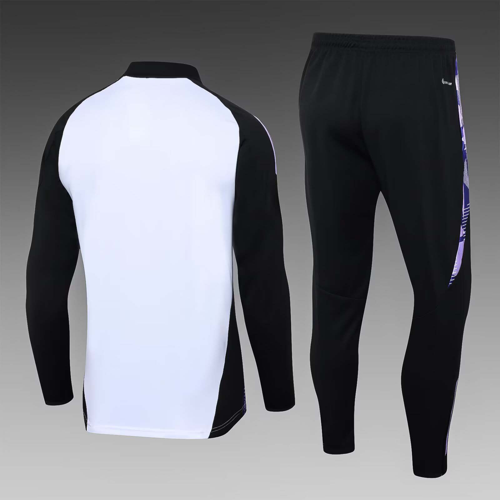 2024-2025 Germany Half-Pull Training Suit White Jersey Set — view 2