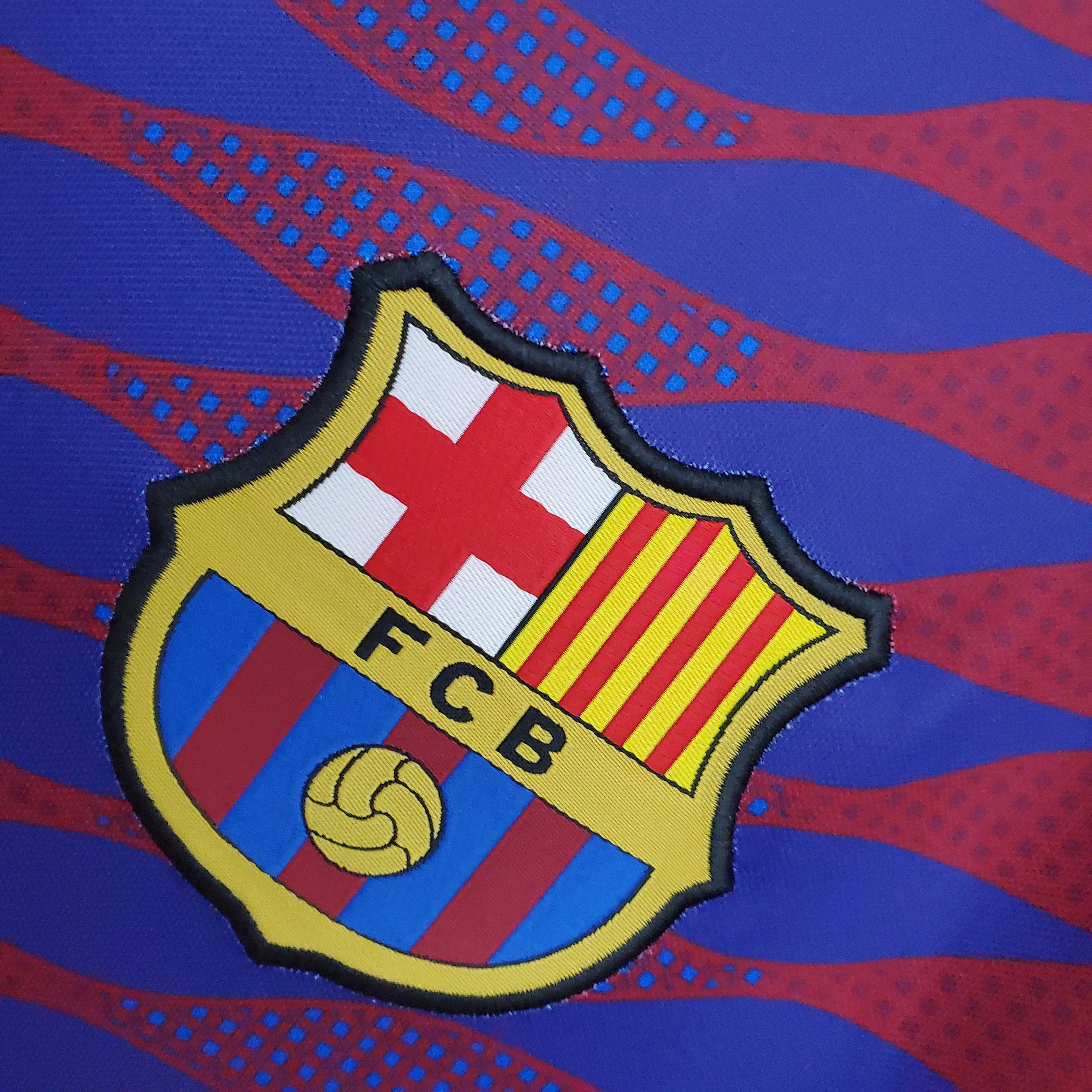 2021-2022 Barcelona Training Suit Red And Blue — view 5