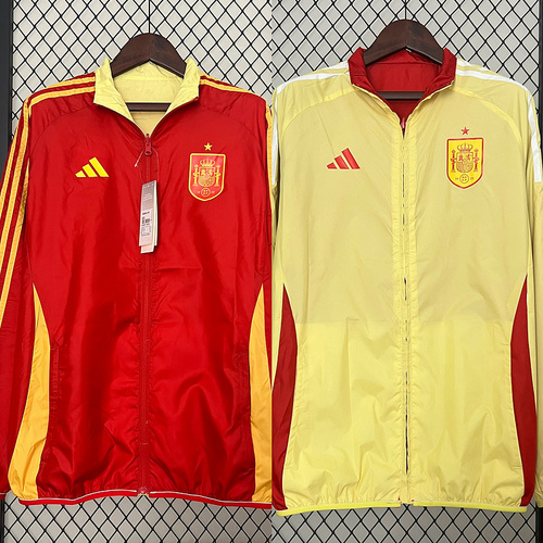 2024 Spain Reversible Windbreaker (red-yellow)Soccer Jersey AAA fan-grade