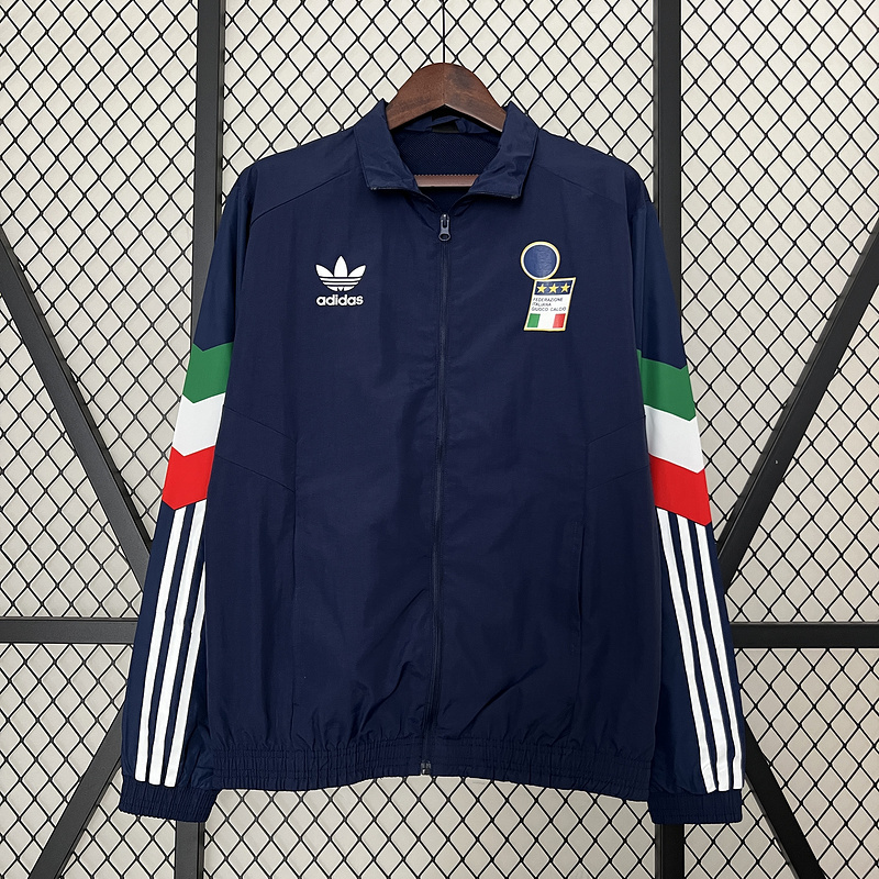 2024 Italy Windbreaker Blue Jersey — main view