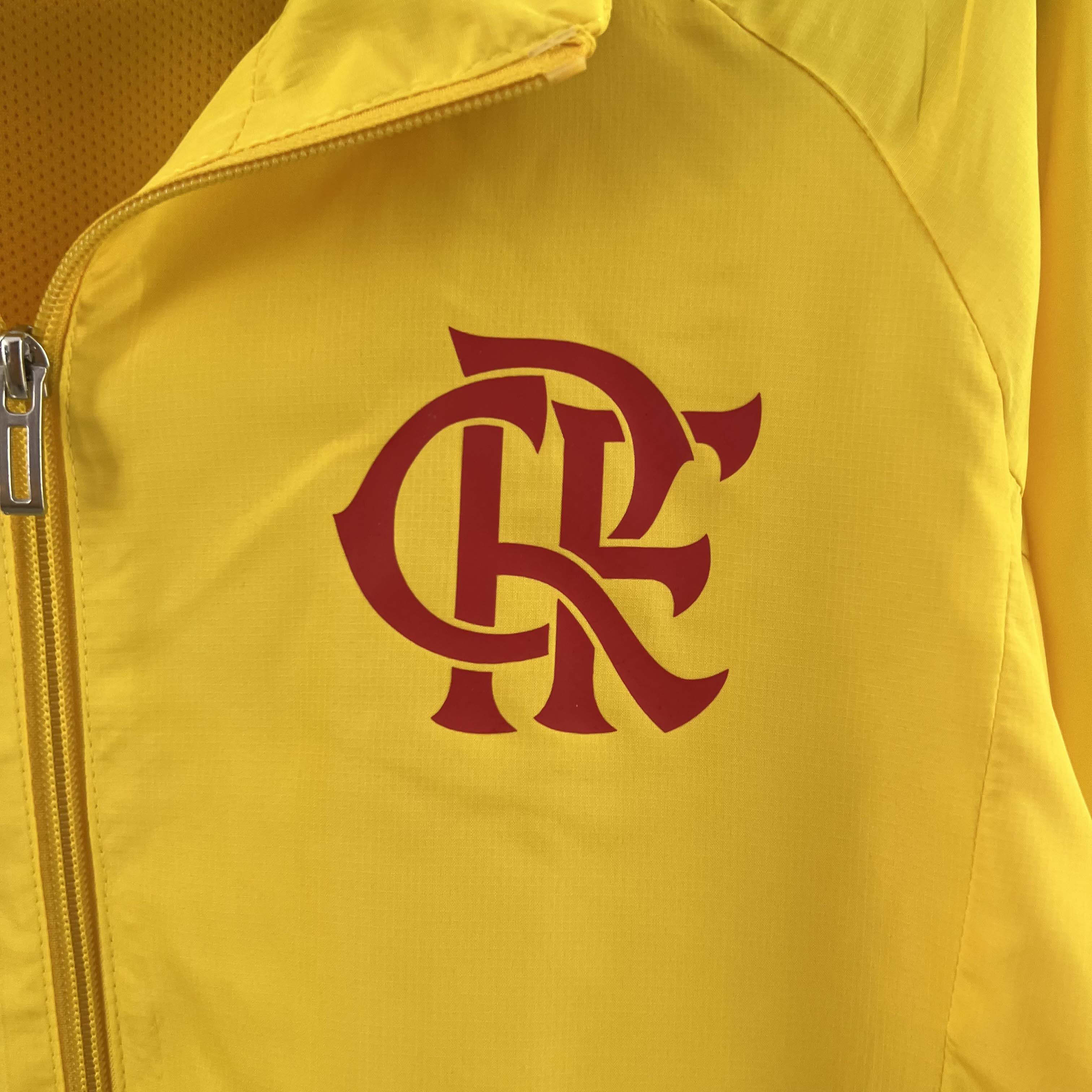 2023 Flamengo Windbreaker yellow Soccer Jersey AAA fan-grade — view 6