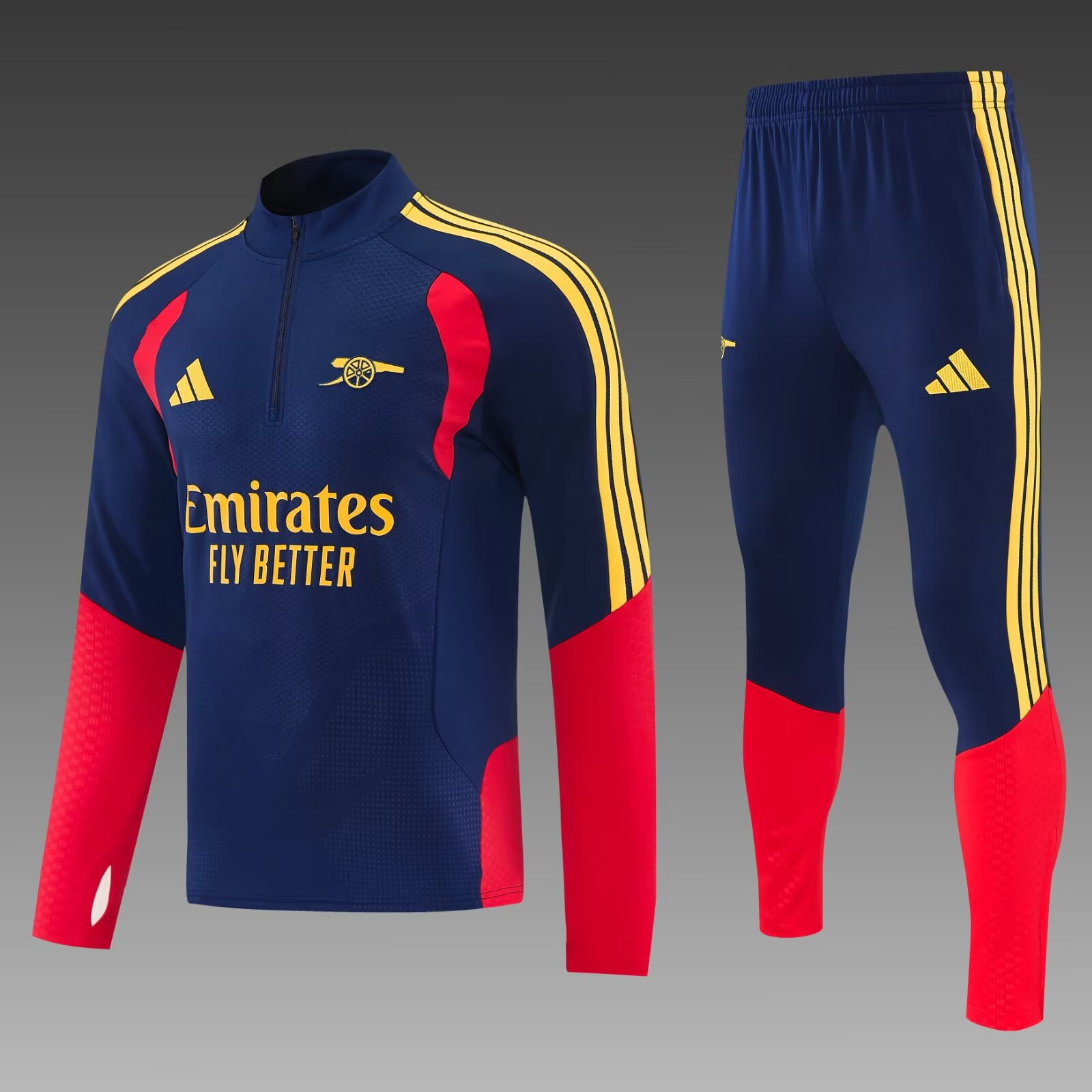 2026/2027 Arsenal Half-Pull Training Suit Red Blue Football Jersey 1:1 Thai Quality