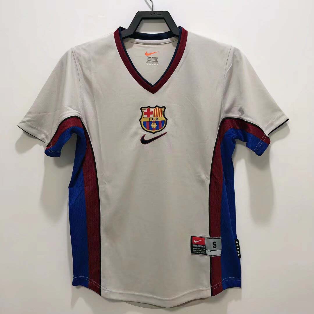 Maillot de football extérieur rétro 1998/1999 Barcelone Qualité Thaï