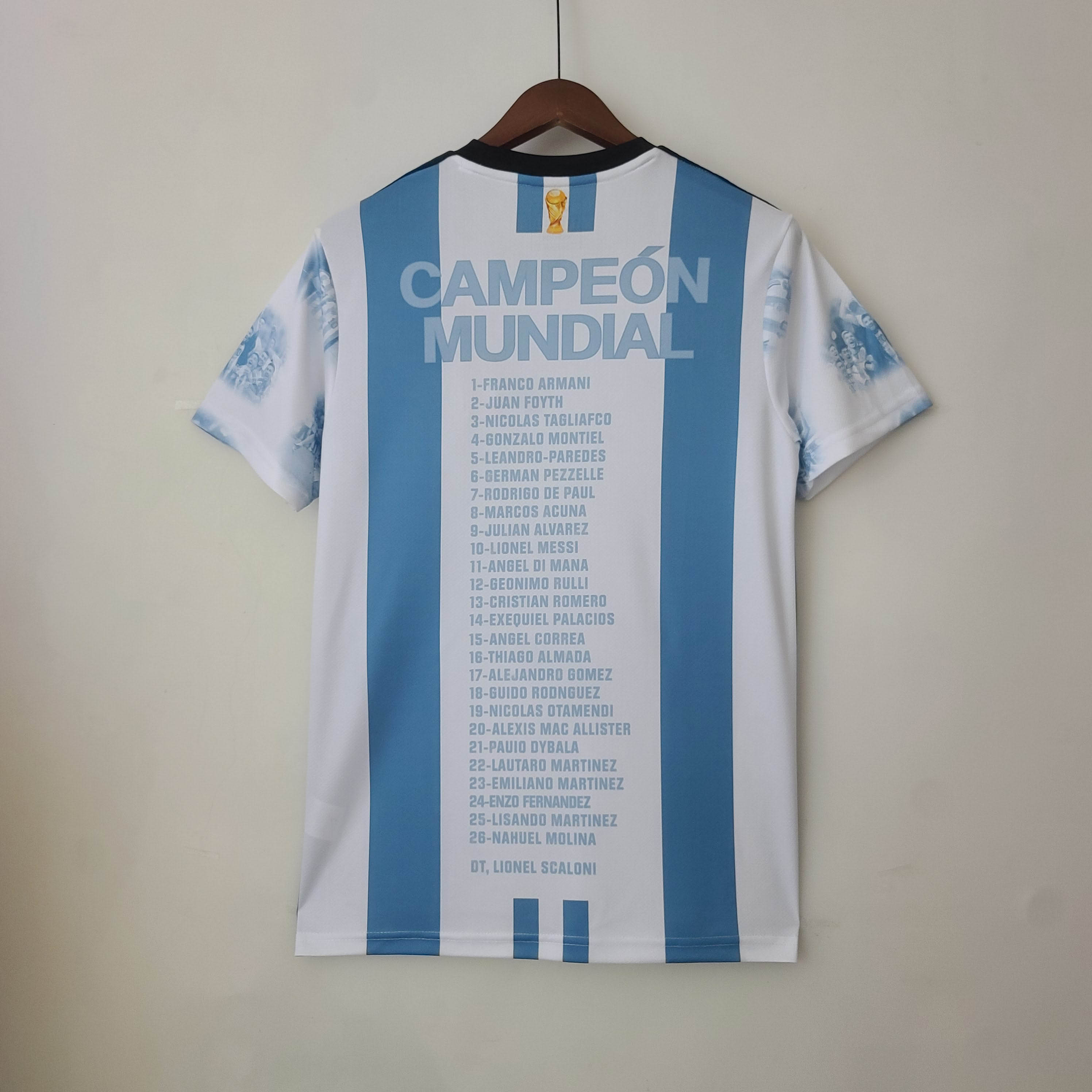 2022 Argentina Home Champion Commemorative Edition Jersey — view 2