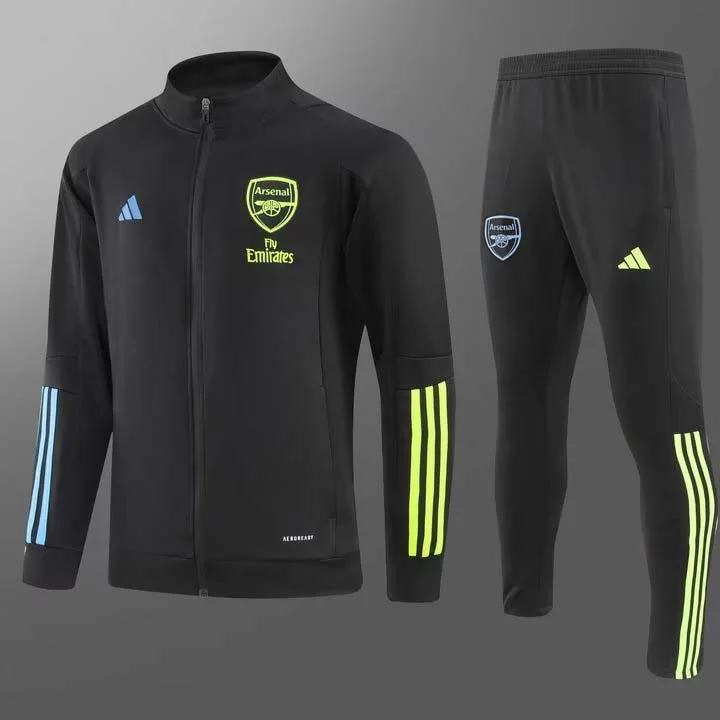 2023/2024 Arsenal Long Zip Jacke Black Football Shirt AAA fan-grade Set