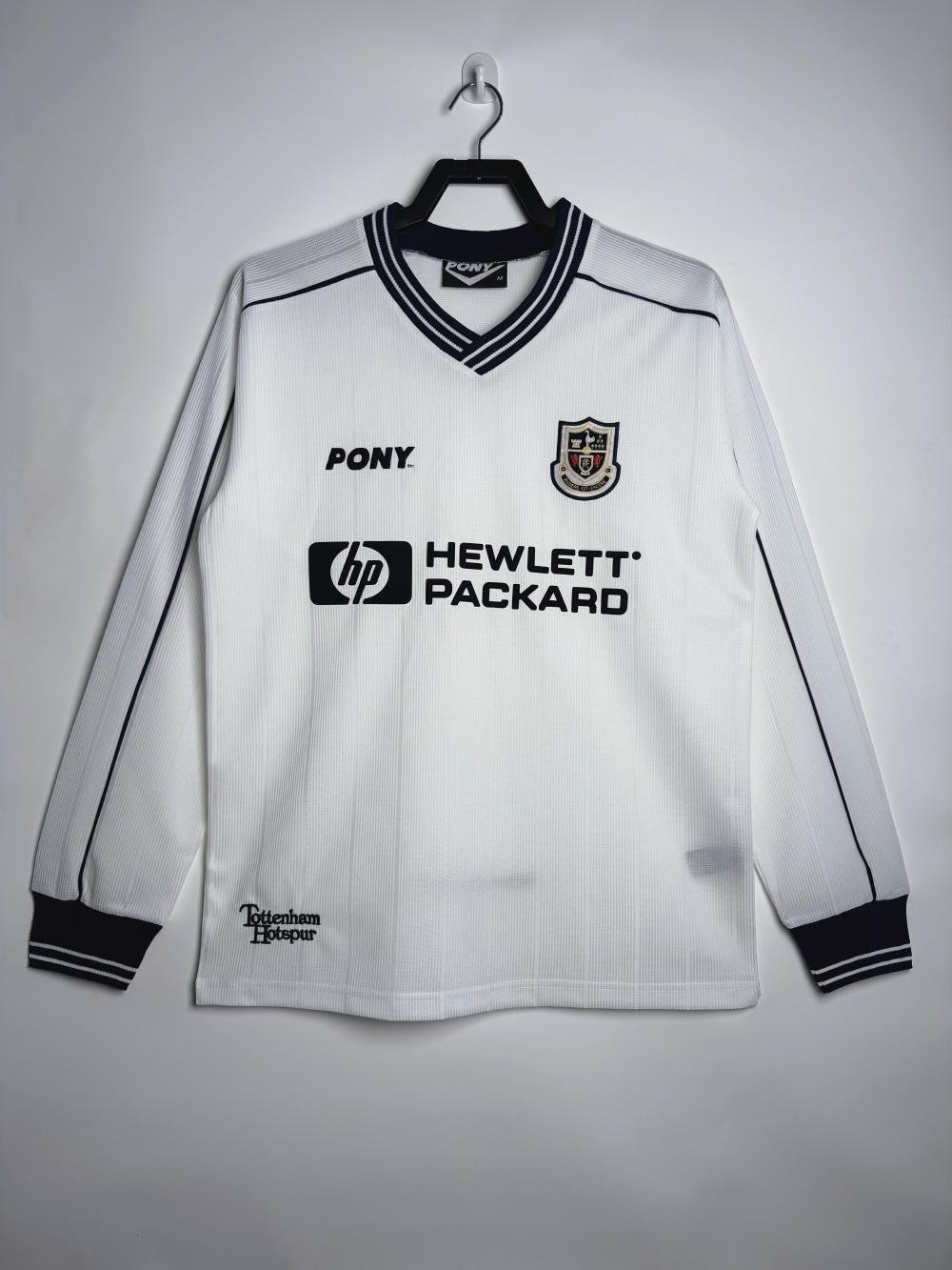 1997-1999 Retro Long Sleeve Tottenham Hotspur Home Football Shirt AAA fan-grade