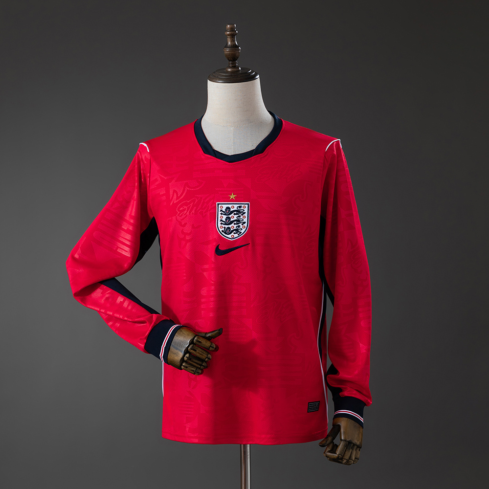 2026 長袖 England National Team アウェイフットボールシャツ AAAファングレード