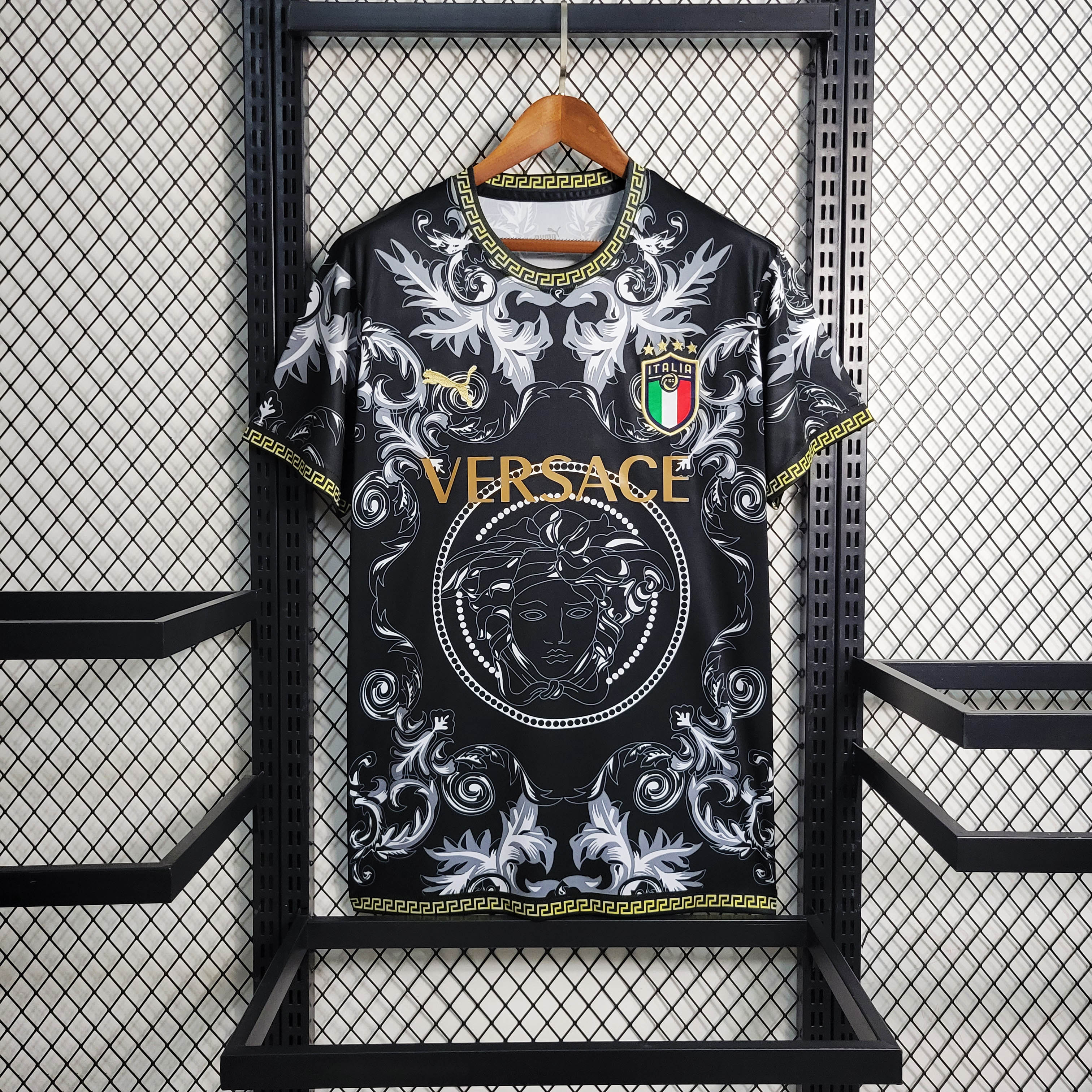 2023 Italy Special Edition Black Soccer Shirt — main view