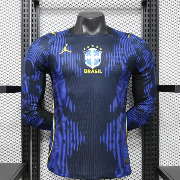 2026 Langarm Spielerversion Brasilien Auswärts-Fußballtrikot AAA Fan-Qualität