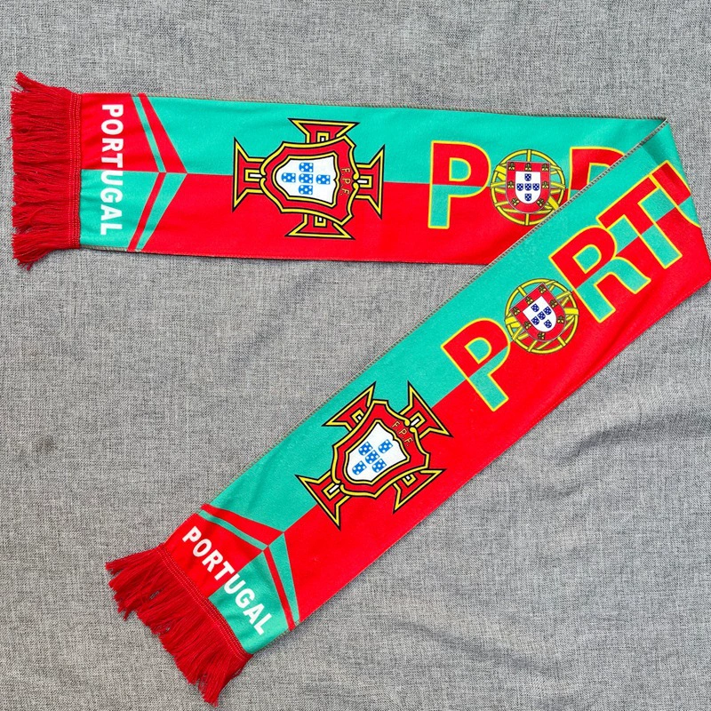 2026 World Cup Portugal Fan Soccer Scarf Red/Green — main view