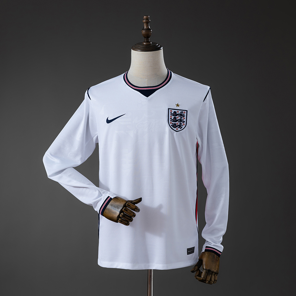 2026 長袖 England National Team ホームフットボールシャツ AAAファングレード