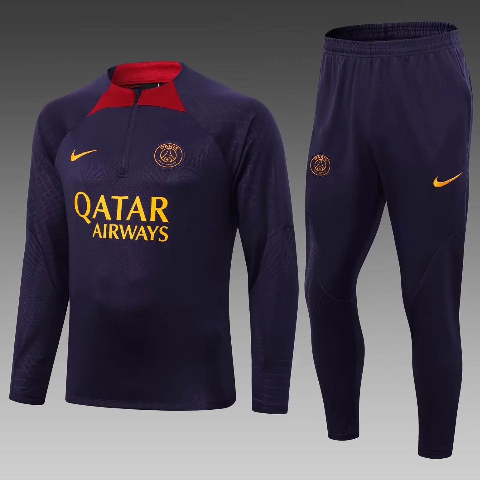 2023/2024 PSG パリ・サンジェルマン ハーフジップトレーニングスーツ パープル セット