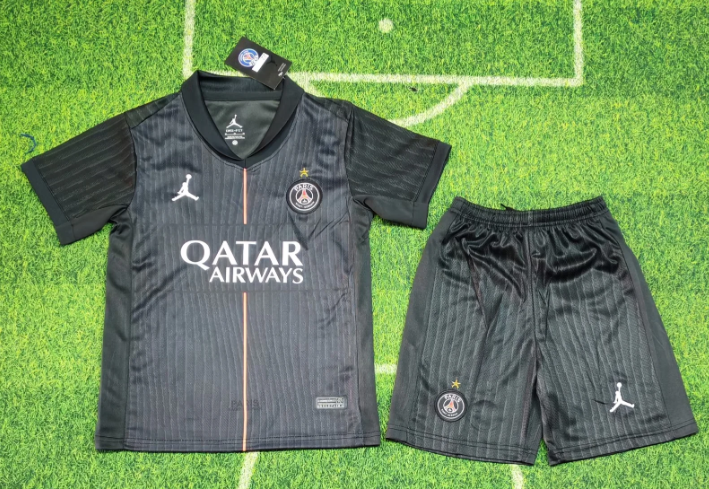 2025/2026 Psg Paris Saint-Germain Fourth Away With A Star Football Jersey AAA fan-grade Kids Size