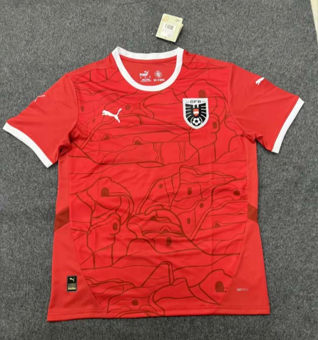 Camisa de Futebol Casa Seleção da Áustria 2024 AAA qualidade fã