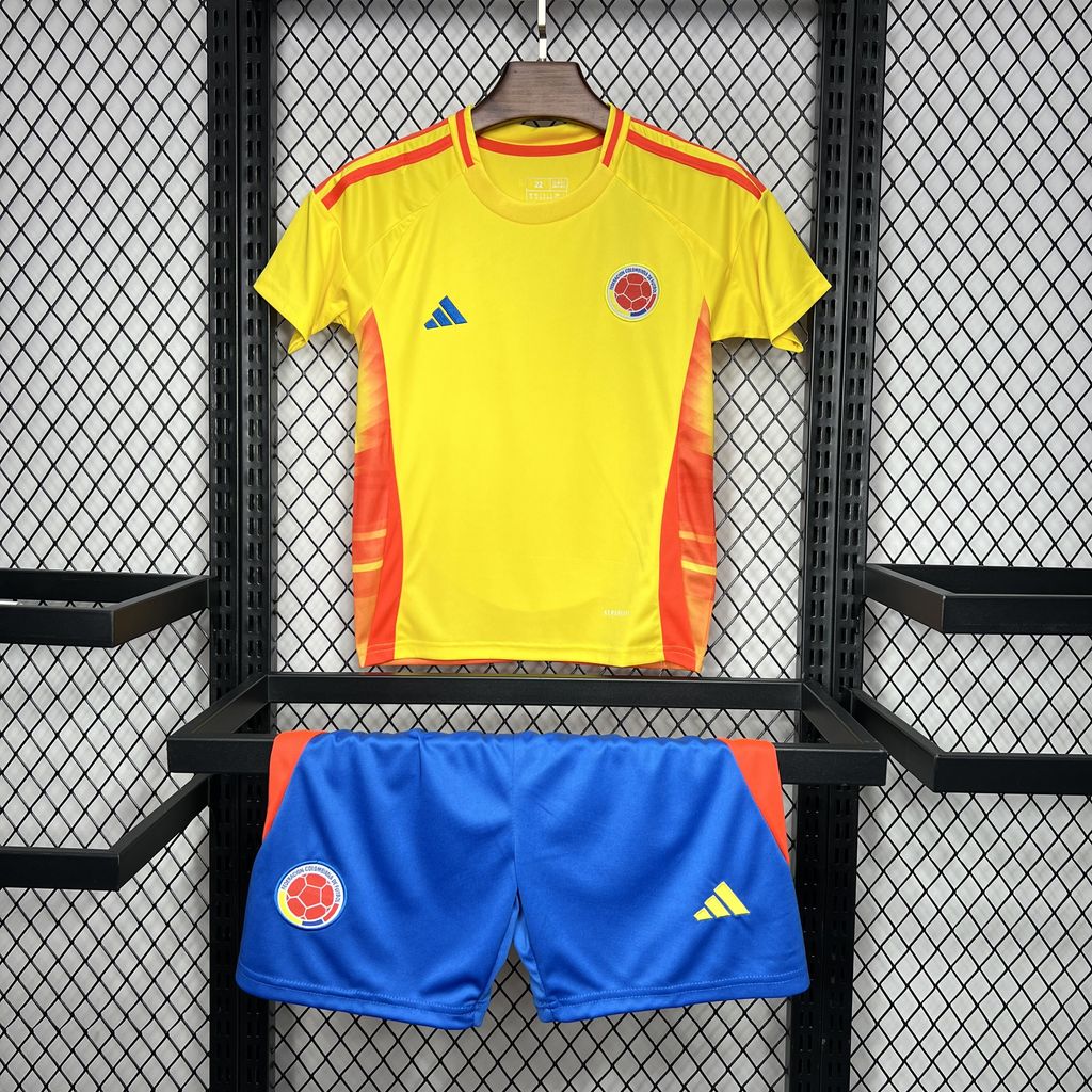 2024-2025 Colombia National Home Football Shirt AAA fan-grade Kids Size