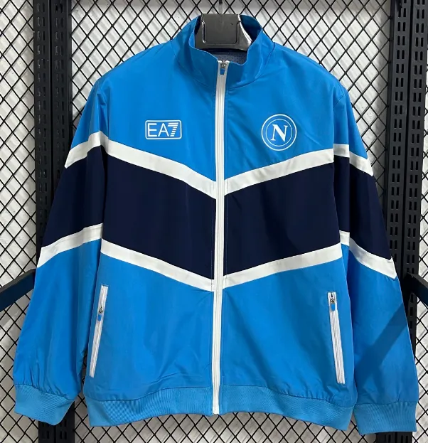 2025/2026 Napoli Bleu et Bleu Coupe-vent Maillot de football 1:1 Qualité thaïlandaise