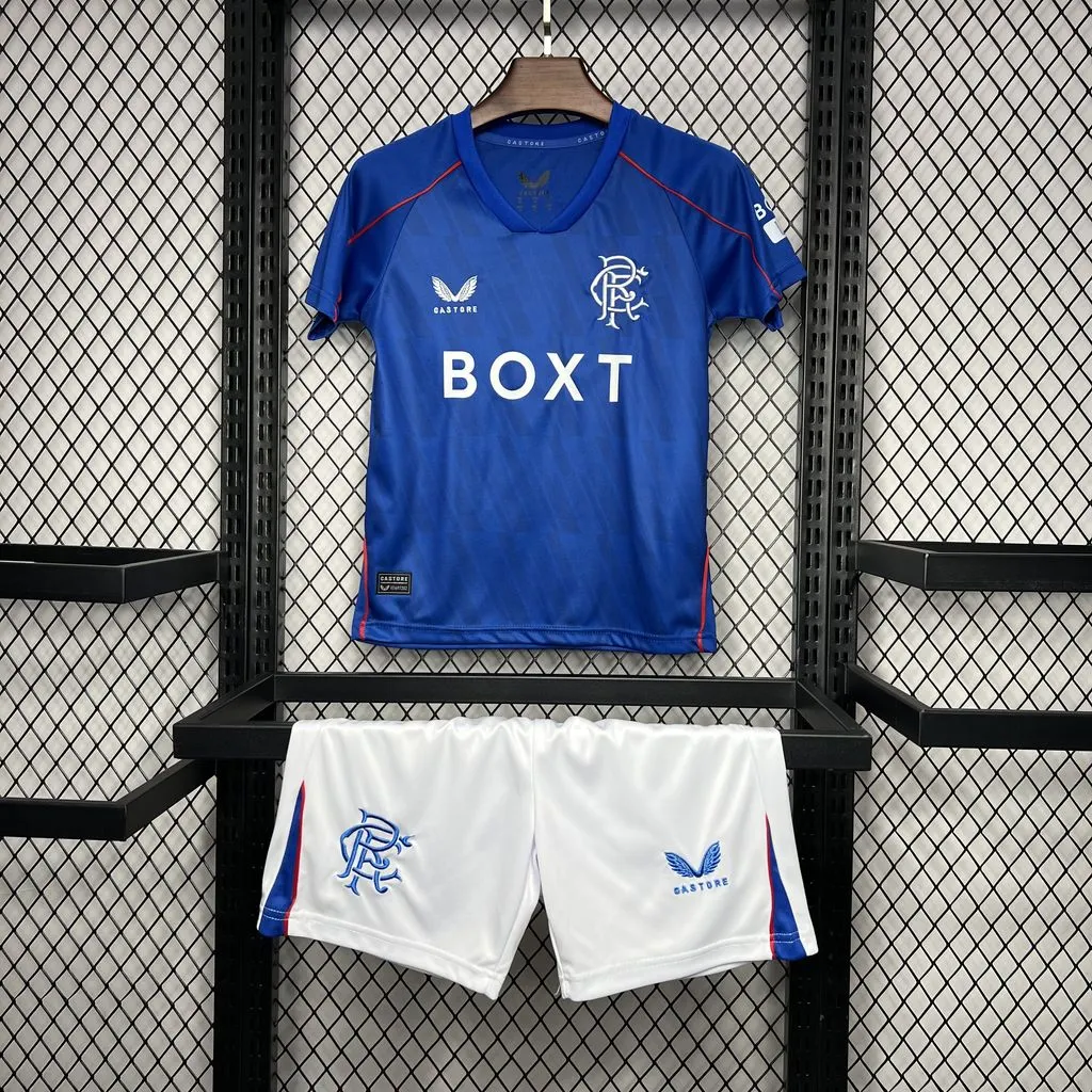 2024/2025 Rangers Home Football Shirt AAA fan-grade Kids Size