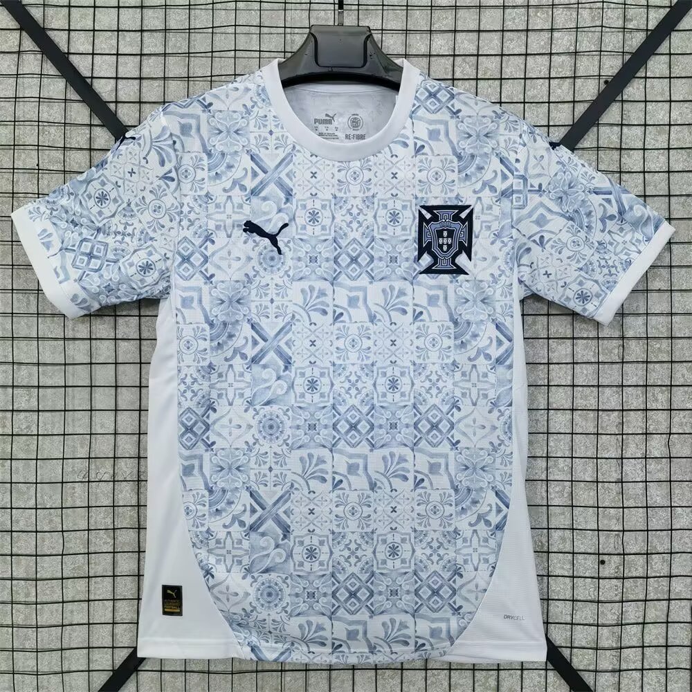 2025 Portugal Édition Spéciale Maillot de Football Bleu et Blanc 1:1 Qualité Thaï